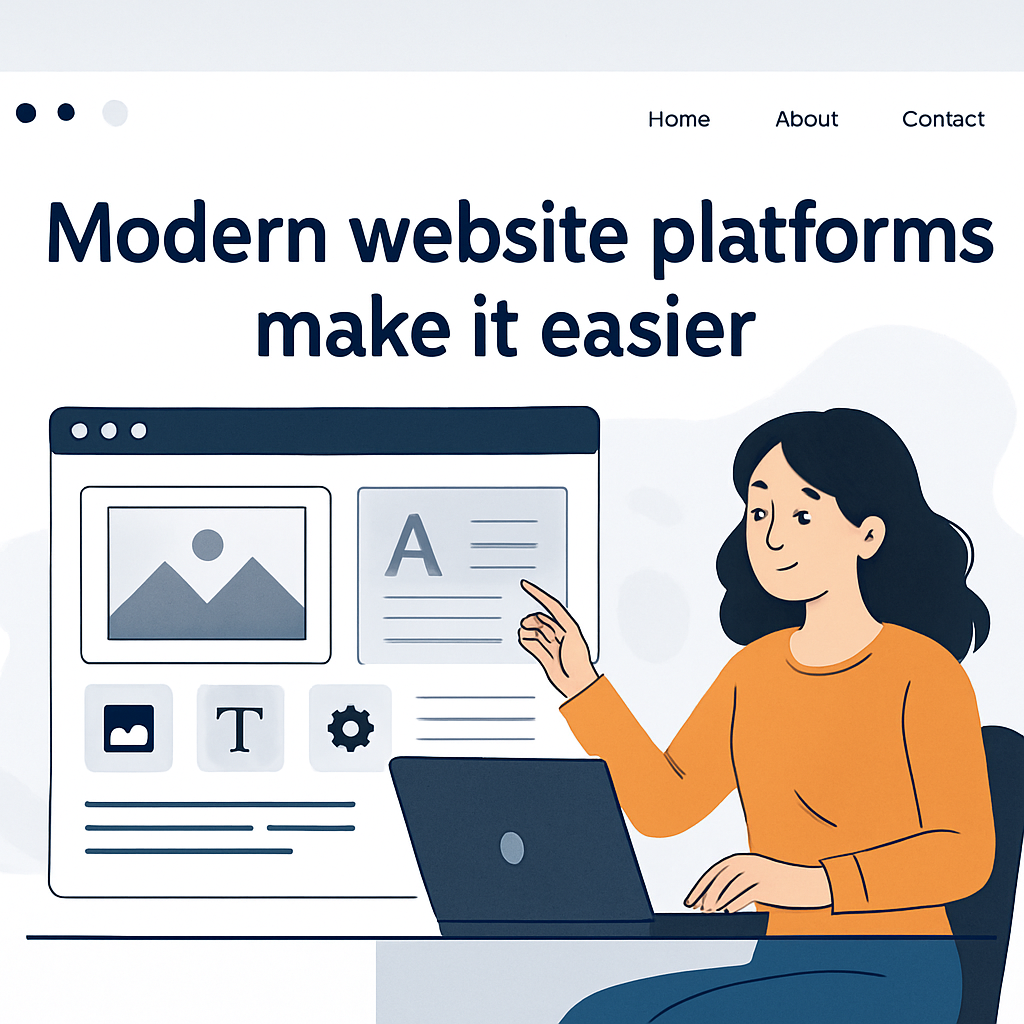 Modern website platforms make it easier