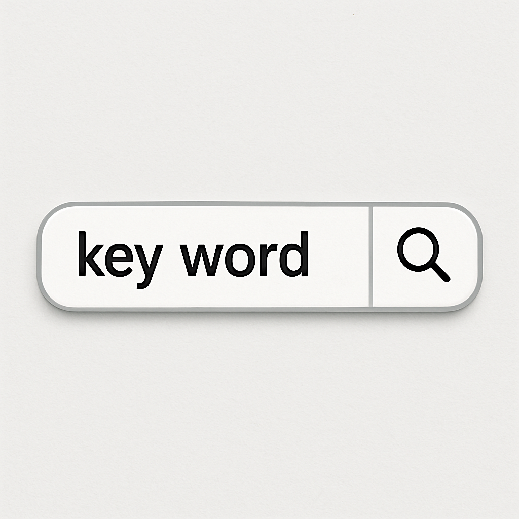 a search bar that says key word