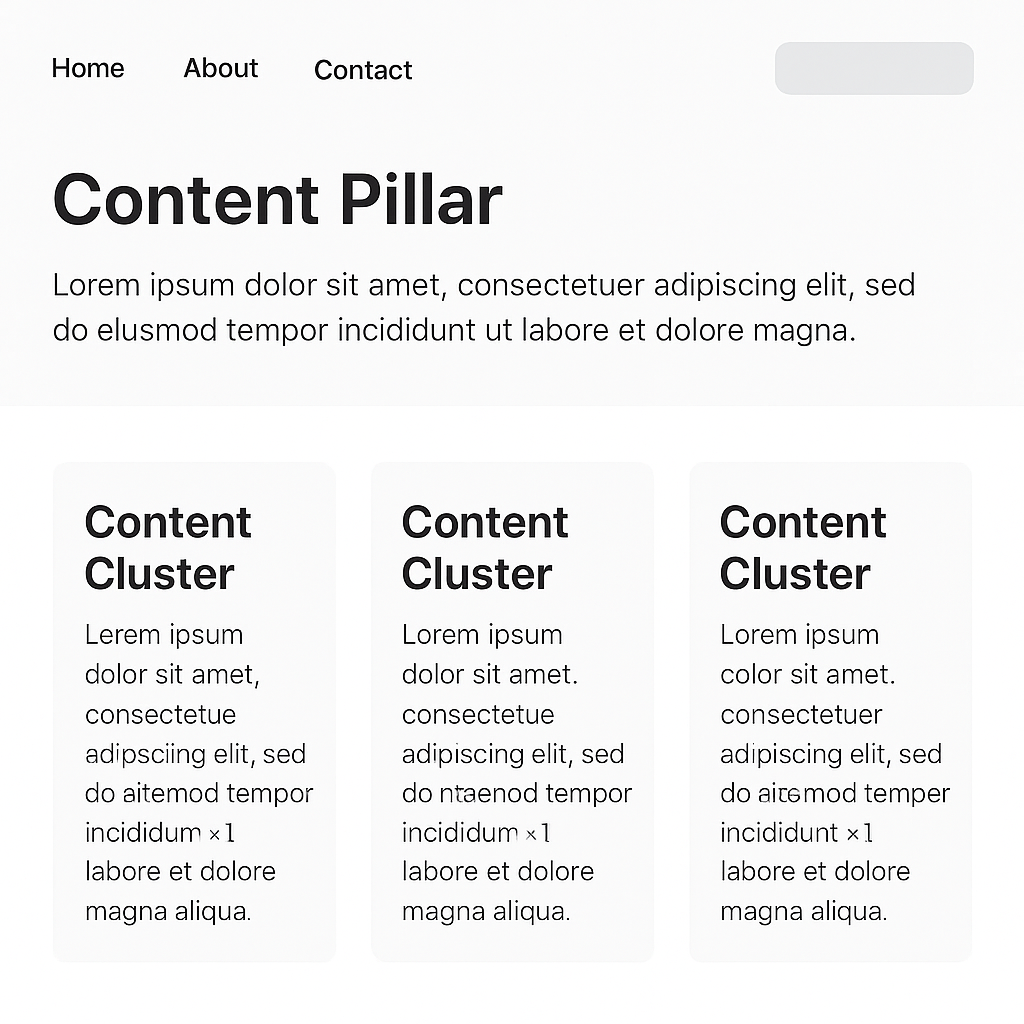 a webpage that uses content pillars and content clusters to organize information-1