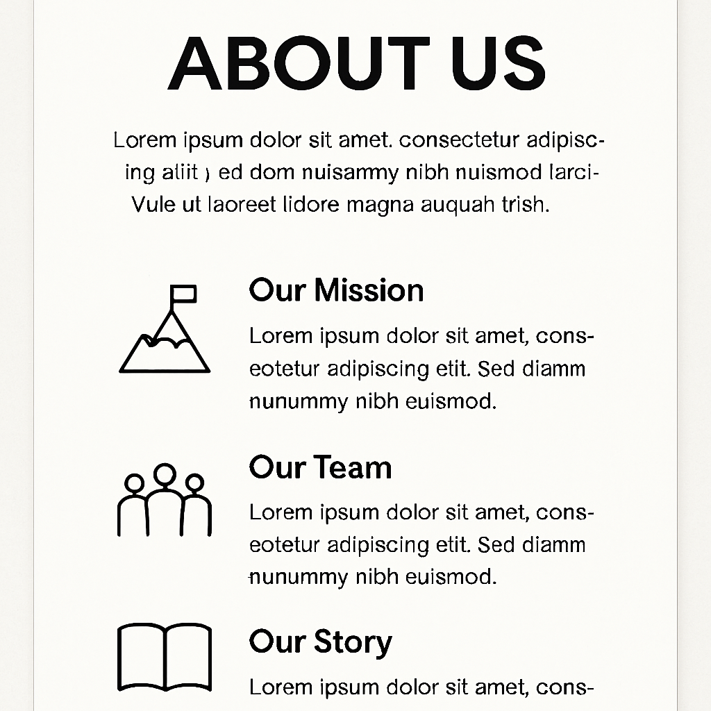 about us website page