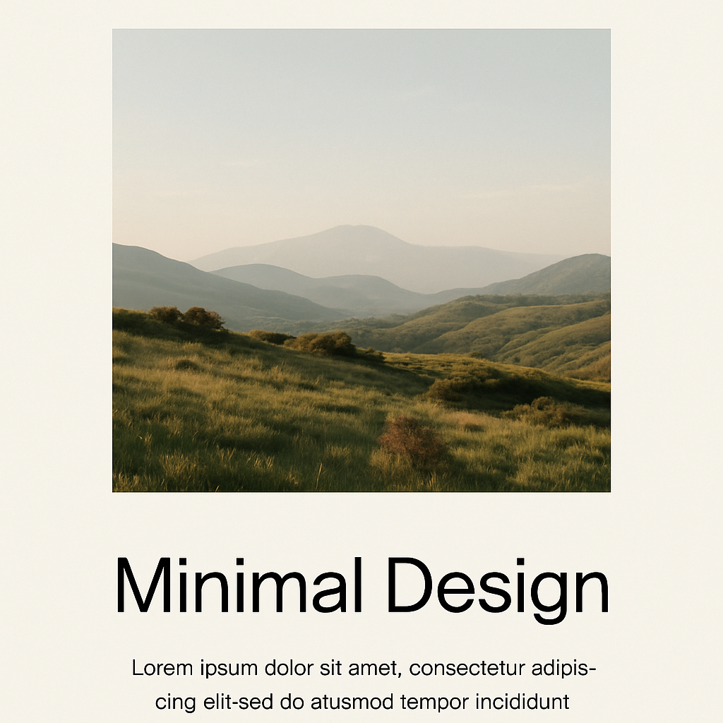 an aesthetic webpage with minial text and visuals-1