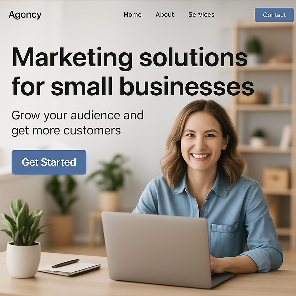 image of a website with a clear hero banner and tagline that answers who the website is for what it is about and why they should care-1