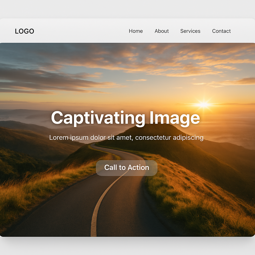one main image of anything on a website page to catch viewer attention