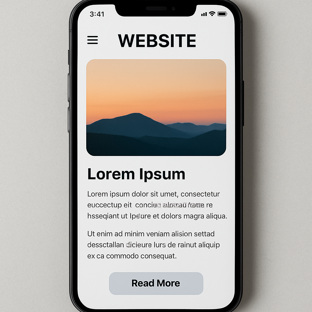 phone with website pulled up