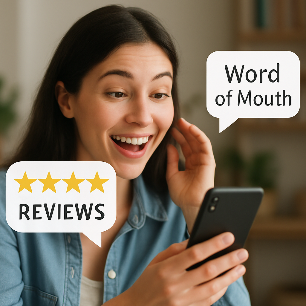 show me someone who is becoming interested in a product because of the great reviews that they are reading and wordofmouth-1